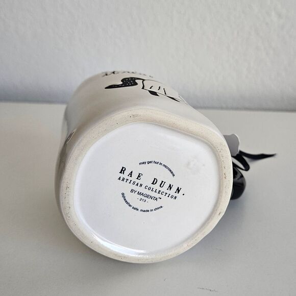 NEW Rae Dunn | 'Creeping It Real' Black Cat Ghost Ceramic Tea Mug Coffee Cup - Picture 4 of 4